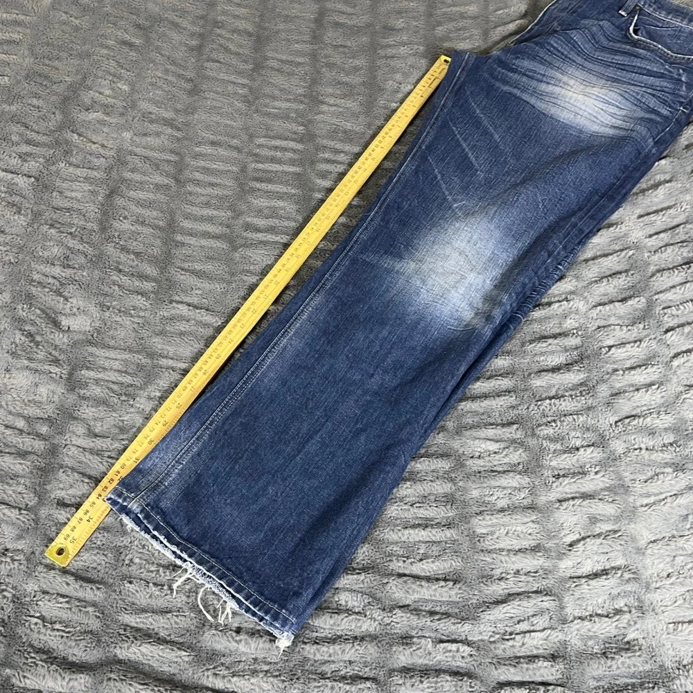 Joes Jeans Rebel Mens 38 Relaxed Straight Leg Dark Wash Distressed Denim AP483
